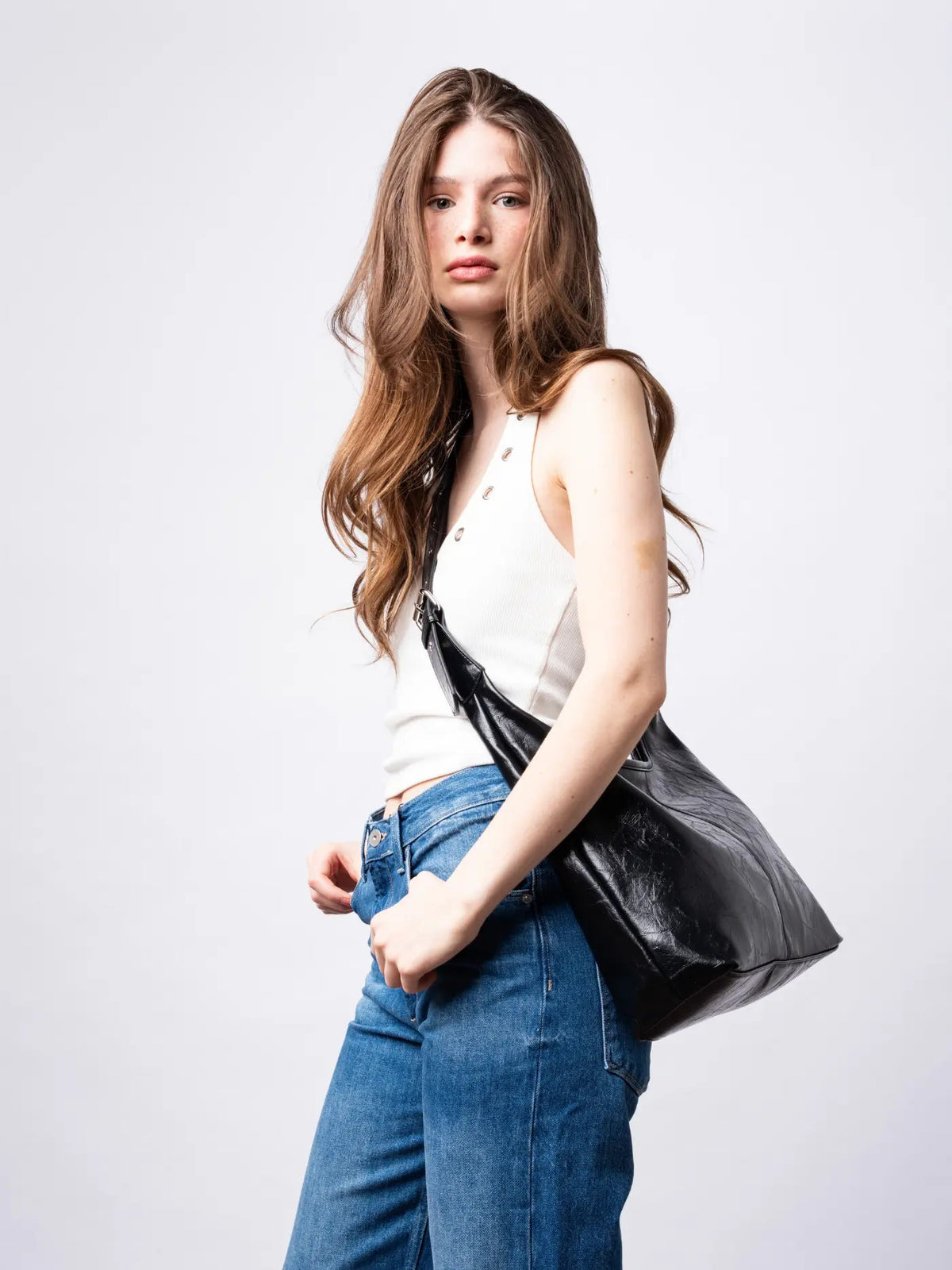 Crossbody Scarlett Distressed Leather Tote