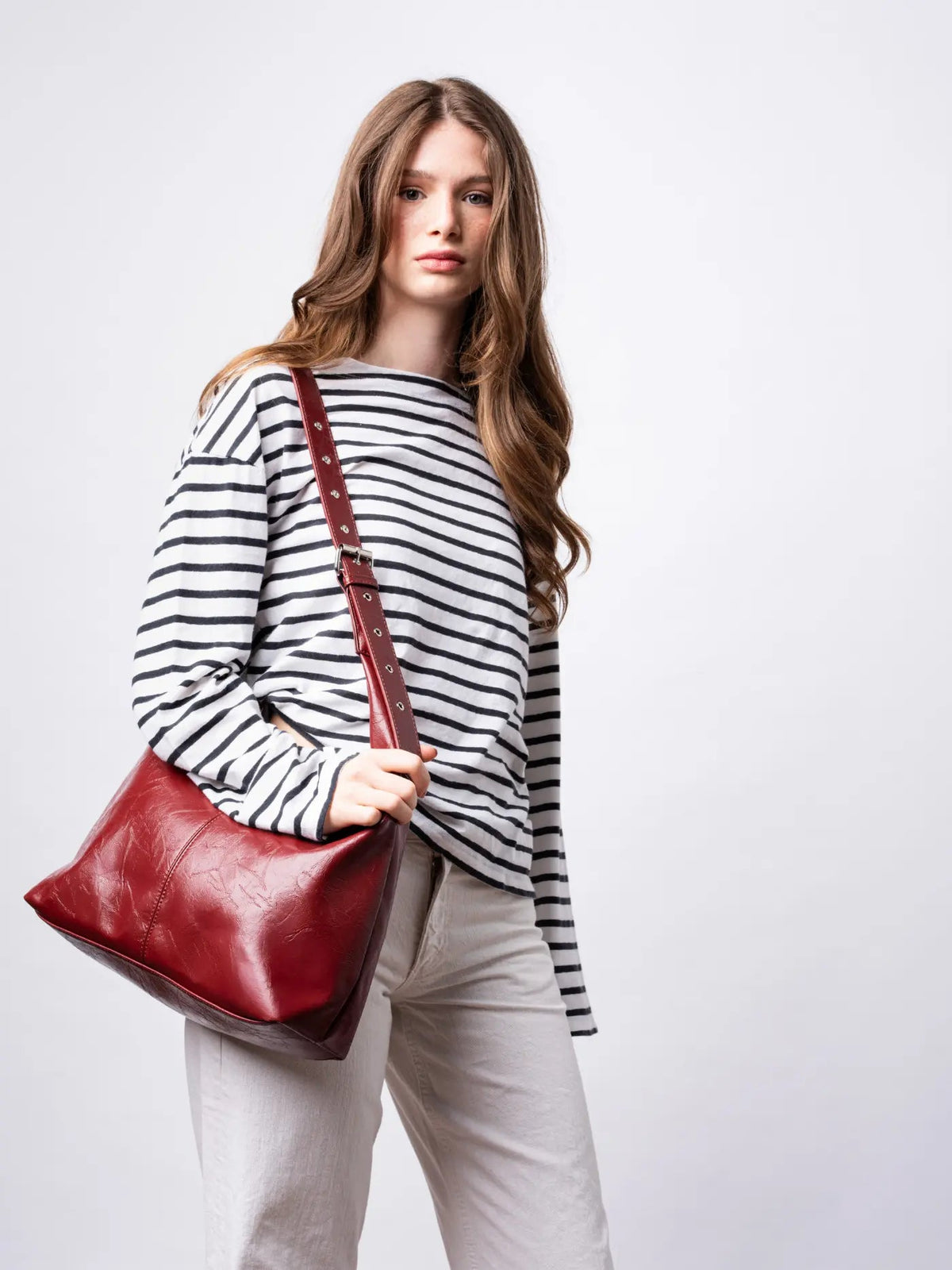 Crossbody Scarlett Distressed Leather Tote