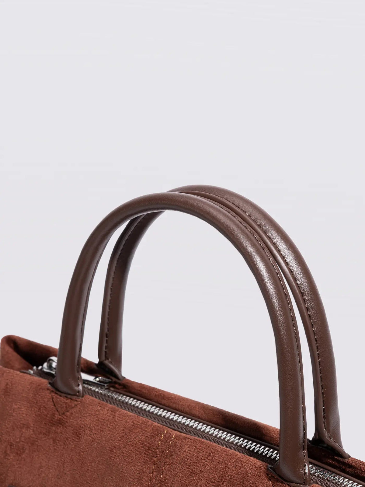 Suede Shopper with Adjustable Strap