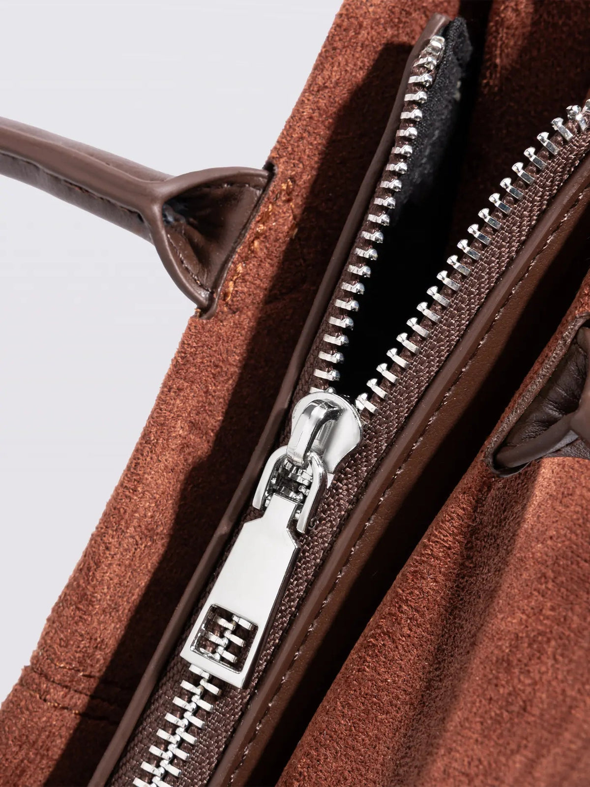 Suede Shopper with Adjustable Strap